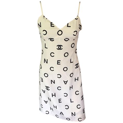 chanel logo dress white|chanel outlet dresses.